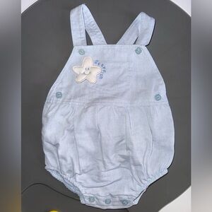 Mayoral Light Blue Starfish Baby Romper Bubble